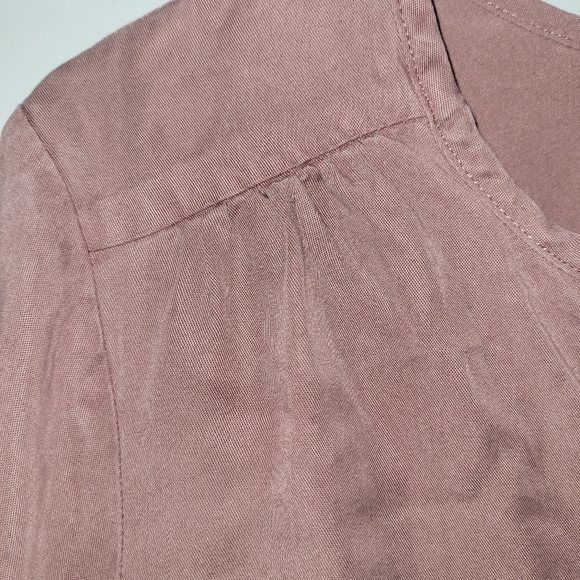 Buffalo David Bitton Mocha Brown Boho Peasant Mini Dress Pockets NWT - Picture 8 of 13